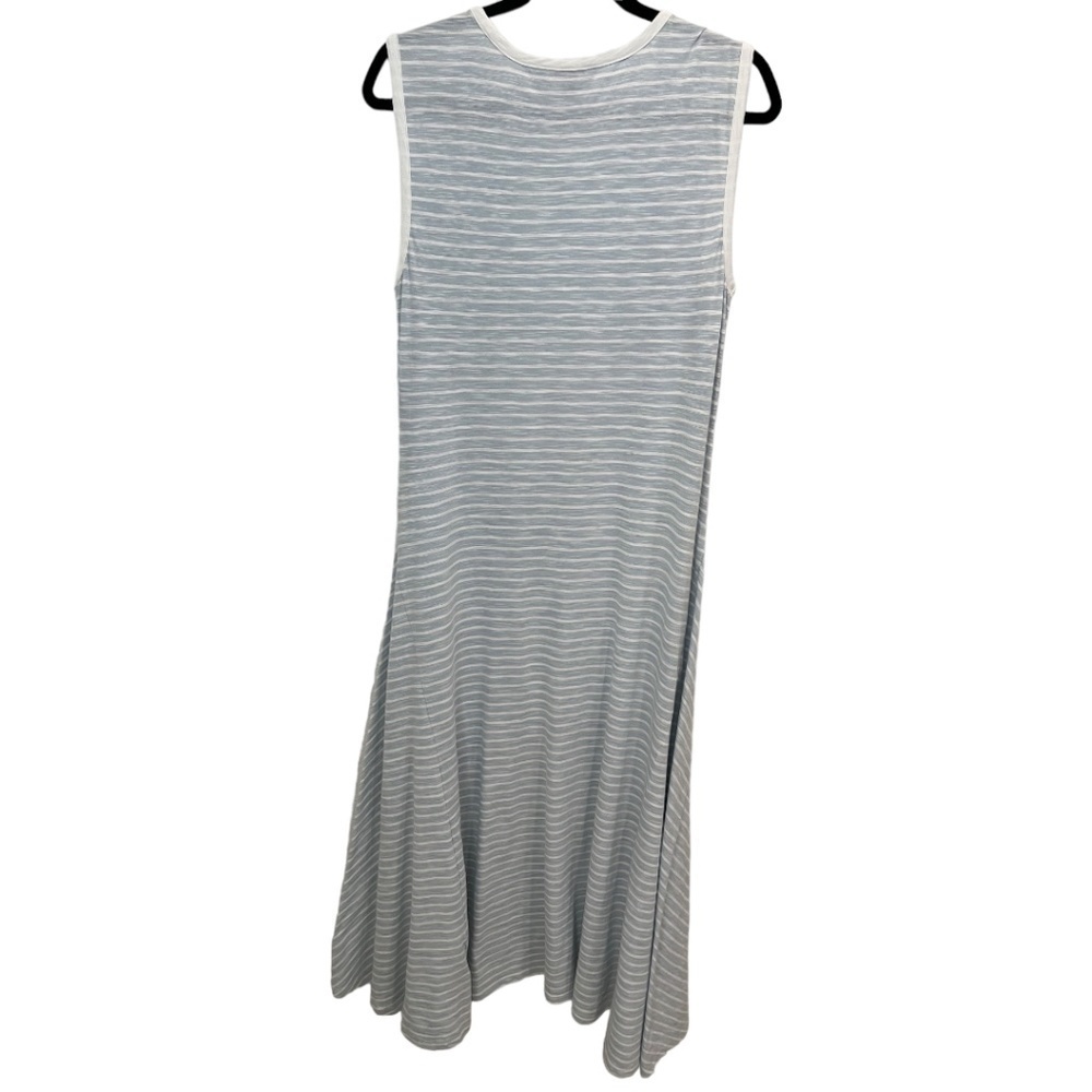 Ralph Lauren Blue White Striped Sleeveless Fit & Flare Mermaid Dress Size L NWT - Picture 2 of 5